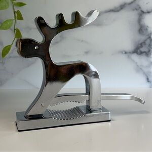 Chrome Reindeer Nutcracker - Vintage Holiday Decor